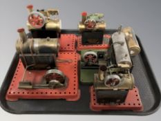 A group of Mamod live steam engines / boilers.