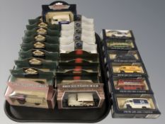Boxed die cast delivery vans including Lledo,