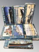 Seven Revell scale model maritime / naval modelling kits,