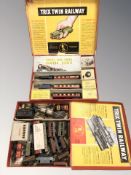 Two Trix Twin Railway tinplate train sets