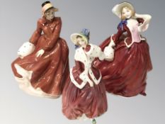 Three Royal Doulton figurines - Christmas Morn HN 1992,