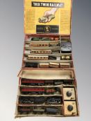 Two Trix Twin Railway tinplate train sets