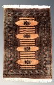 A Lahore Bokhara rug, Pakistan, 165 cm x 96 cm.
