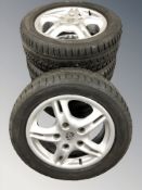 A set of four Porsche Boxster alloy tyres, Ice Touring ST205/55R16.