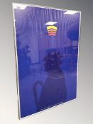 A Frank Lloyd Wright Guggenheim museum poster, 69 cm x 99 cm.