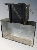 A Victorian glazed and painted taxidermy case, 76 cm W x 21 cm D x 46 cm H,