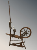 A Victorian spinning wheel