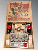 A J & L Randall Limited Dan Dare electronic space control radio station toy, in original box.