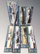 Seven Revell scale model maritime / naval modelling kits,