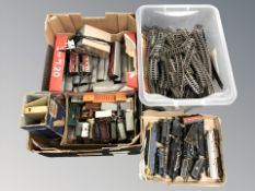 A group of rolling stock including Hornby Dublo, Triang, control unit,