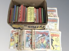 Vintage children's annuals and comics including Billy the Kid, Buffalo Bill, Tammy, Debbie, etc.