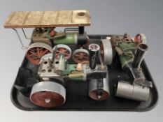 Three Mamod steam engines / steam rollers.