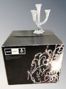 A modern pendant light fitting, unused in original box, and a Villeroy & Boch crystal candelabrum.