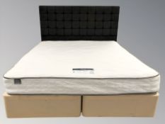 A contemporary six foot storage divan with Silent Night Pocket 800 interior and headboard.