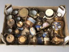 A collection of copper lustre wares including jugs, bowls, etc.