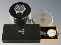 A Gent's Aeromatic 1912 automatic calendar wristwatch , case 49mm,