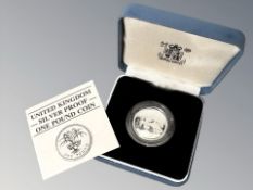 Royal Mint : 1985 United Kingdom Silver Proof One Pound Coin, 9.