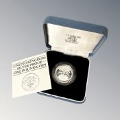 Royal Mint : 1984 United Kingdom Silver Proof One Pound Coin, 9.