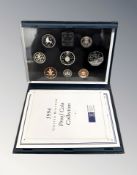 Royal Mint : 1994 United Kingdom Proof Coin Collection, 8 coins in all including the D-Day 50 Pence,