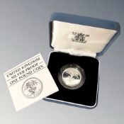 Royal Mint : 1985 United Kingdom Silver Proof One Pound Coin, 9.