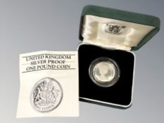 Royal Mint : 1983 United Kingdom Silver Proof Piedfort One Pound Coin, 19g,