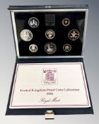 Royal Mint : 1984 United Kingdom Proof Coin Collection, 8 coins in all, with booklet, cased.