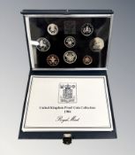 Royal Mint : 1986 United Kingdom Proof Coin Collection, Eleven Centuries in Minting, 8 coins in all,