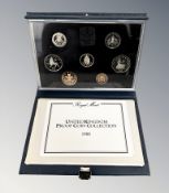 Royal Mint : 1986 United Kingdom Proof Coin Collection, Eleven Centuries in Minting, 8 coins in all,
