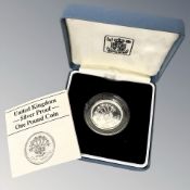 Royal Mint : 1986 United Kingdom Silver Proof One Pound Coin, 9.