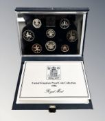 Royal Mint : 1986 United Kingdom Proof Coin Collection, Eleven Centuries in Minting, 8 coins in all,