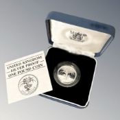 Royal Mint : 1985 United Kingdom Silver Proof One Pound Coin, 9.