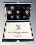Royal Mint : 1983 United Kingdom Proof Coin Collection, 8 coins in all, with booklet, cased.