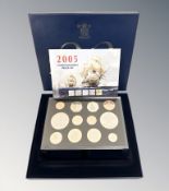 Royal Mint : 2005 United Kingdom Proof Coin Collection, Nelson/Trafalgar, 12 coins in all,