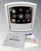 Royal Mint : 2000 United Kingdom Proof Set, Coins for The New Millennium, 10 coins in all,
