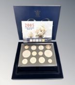 Royal Mint : 2005 United Kingdom Proof Coin Collection, Nelson/Trafalgar, 12 coins in all,
