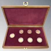 Royal Mint : Queen Elizabeth II Royal Portrait Collection, three x Gold Half Sovereigns (1980,