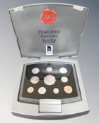 Royal Mint : United Kingdom Year 2000 Executive Proof Coin Collection, 10 coins in all,