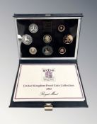 Royal Mint : 1983 United Kingdom Proof Coin Collection, 8 coins in all, with booklet, cased.