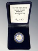 Royal Mint : 1982 United Kingdom Proof Silver Piedfort Twenty-Pence Coin, 10 g,