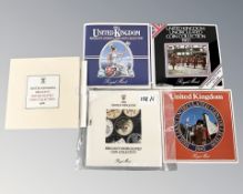 Royal Mint : Five x Uncirculated Coin Collection Sets : 1983, 1984, 1985, 1986 & 1989,