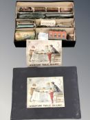 A 20th century German tin plate miniature table railway set in box