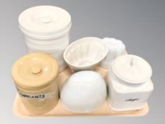 Ceramic jelly moulds,