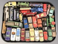 A group of 20th century play worn die cast cars including Corgi etc