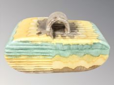 A Beswick Art Deco biscuit jar and cover,