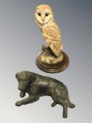 A Country Artist's figure of a barn owl,