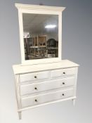 A modern painted four drawer chest,