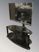 A Sony Bravia 40 inch LCD TV with lead,