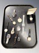 Gent's wristwatches including Timex, Sicura,