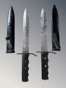 A copy of an Italian Fascist MVSN bayonet with 21 cm blade, with scabbard,