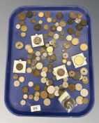 A group of later antique and later coins, world coins,